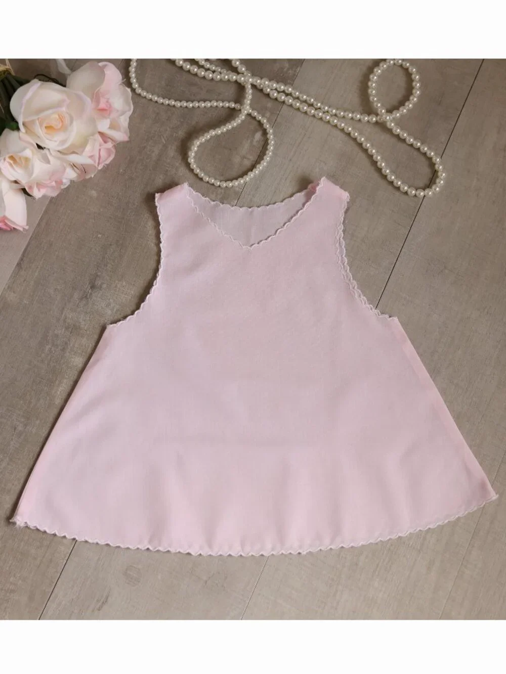 Pink Heirloom Slip Dress Vintage Feltman Friedknit Yoke Pintuck 0-3M Rare Design